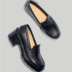 Madewell Classic Penny Loafers with Lugsole Size 7 True Black